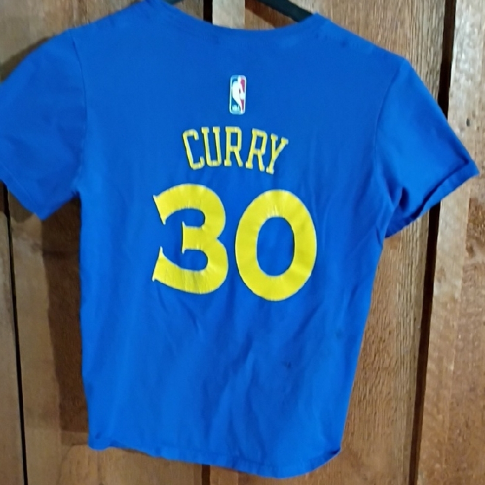 adidas Blue Kids Tee with Yellow Number